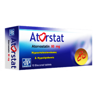 Atorstat 80 mg ( Atorvastatin ) 10 film-coated tablets